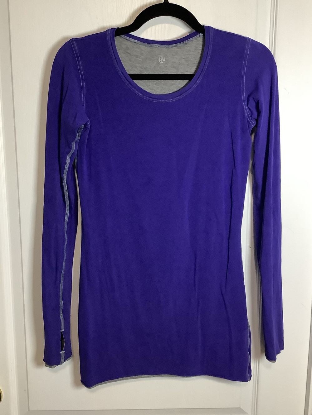 Lululemon Women’s Long Sleeve Layered Top - Purple and gray
